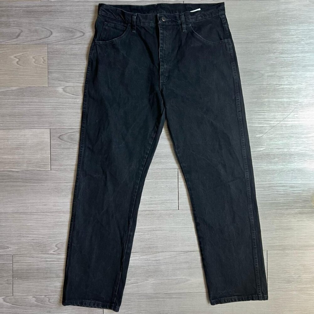 Y2K Rustler Black Denim High Rise Straight Leg Jeans Men's Size 36X32